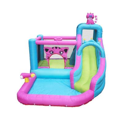 China PVC Small Bodyguard Bounce House Castle For Sale Toy Swimming Pool Amusement Park Custom Small Slide Inflatable Jumping Bed for sale