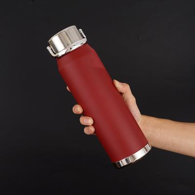 China Viable Custom Pure Color 780ml Stainless Steel Single Wall Matte Drink Water Bottle With Handle Lid for sale