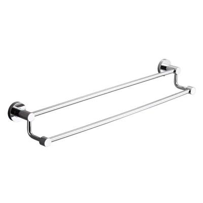 China Fashion Double Bar Towel Rack Wholesale Chrome Plated Hotel 30 To 60cm Towel Rack Wall Mounted Towel Rack for sale