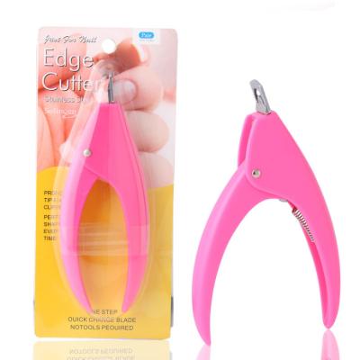 China Sharp Blades 2021 New Art Tool Sharp Nail Tip Cutter Stainless Steel Artificial U Shaped Nail Scissors for sale