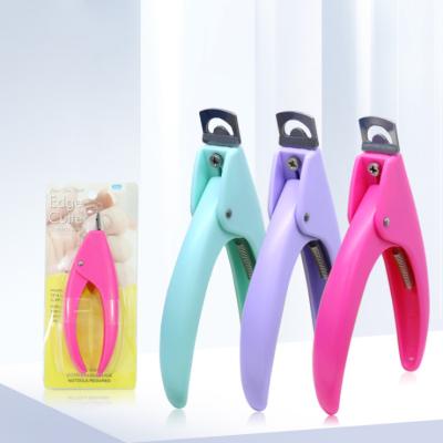 China Sharp Blades Wholesale U Shaped Pointed Flat Mouth Clippers Nail Cutter Fake Nail Trimmer Manicure Scissors Nail Clippers for sale