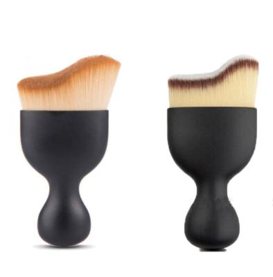 China Flat Brush Multi Use Foundation Brush Blush Brush PVC Clear Bags Packing Cosmetic Brush With Dustproof Shell for sale