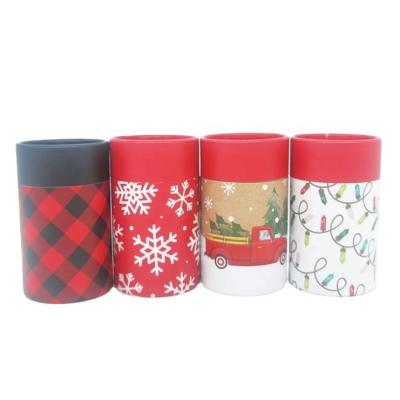 China Recycled materials wholesale small custom gift box logo paper tube packaging box christmas small promotion gift tube box for sale