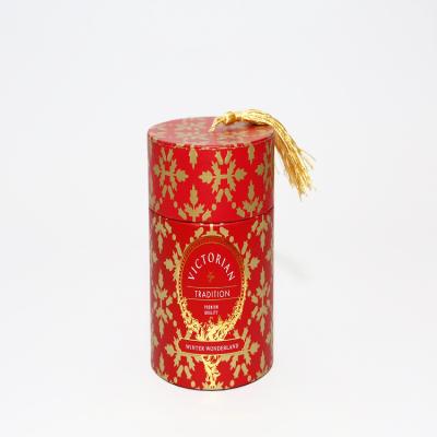 China Recycled Materials Kraft Paper Cylinder Candle Recycled Packaging Boxes Biodegradable for sale