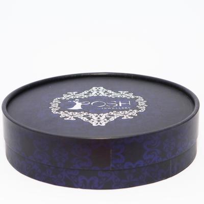 China Recycled Materials Wholesale Custom Logo Black Paper Jewelry Packaging Gift Box for sale