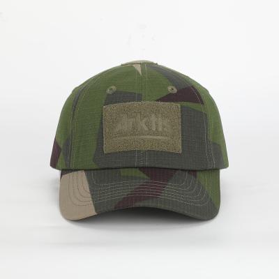 China Wholesale Custom Men's COMMON Army Green Camouflage Baseball Cap, Hook & Loop Airsoft Logo Multicam Tactical Hat for sale