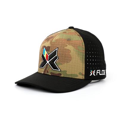 China Custom Woven Mesh Hats Adult Tactical COMMON Tag 6 Panel Trucker Hat With Logo Ripstop 3d Embroidery Camouflage Economical And Reliable for sale