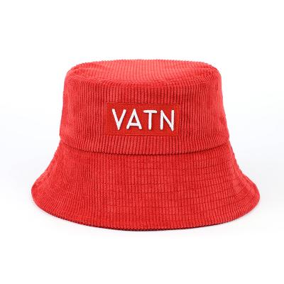 China Wholesale Customized High Quality Eco-friendly Protective Dye Embroidery Corduroy Bucket Hats Unisex Fishing Hats Winter for sale