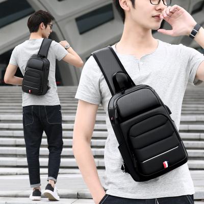 China Fashion Resilver 2023 black waterproof high quality classic bags for men sling chest side bag for tuyi men bag for sale