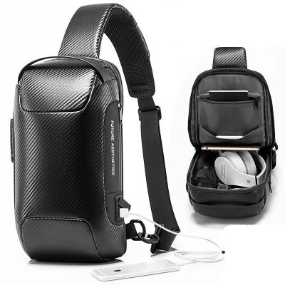 China With Cross 2023 - Body USB Resilver Shoulder Bag Women Chest Mens Messenger Bags Mens Sling Bag Leisure for sale