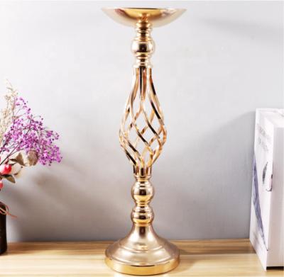 China Luxury Home Hotel Gold Wedding Decorations Hotsale Gold Flower Stand Wedding Decoration Luxury Flower Stand for sale