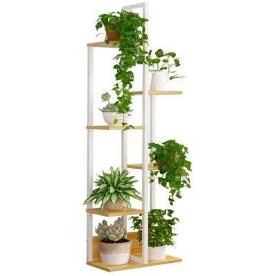 China European multi-layer flower pot rack balcony flower rack display metal plant rack for sale