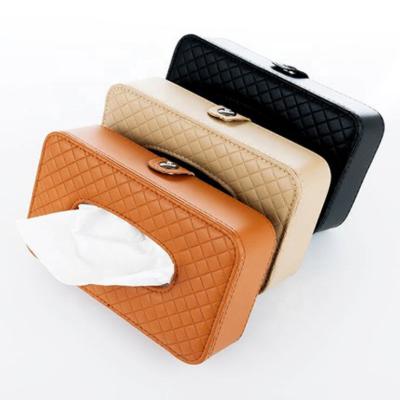 China CLASSIC Car Tissue Box Modern Car Tissue Box For Car Hanging Leather Tissue Box for sale