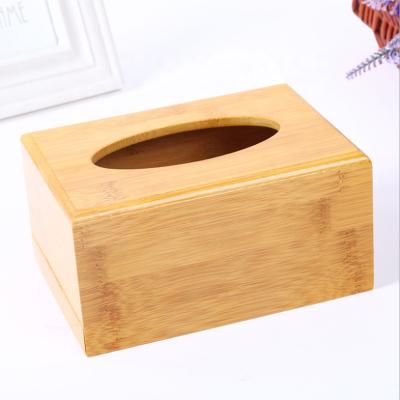 China Minimalist Custom Logo Laser Sculpture Bamboo Tissue Box Holder Customized Bamboo Tissue Box for sale