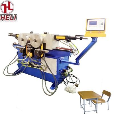 China Building material shops 1 inch automatic operated double head hydraulic pipe and tube bending machine with high precision for school desk and chair for sale