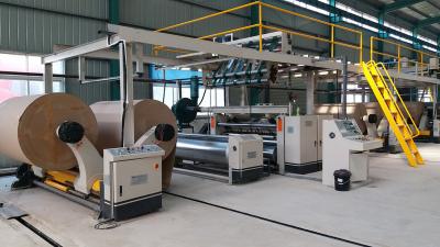 China 1400mm-2500mm automatic 5 ply corrugating plant for sale