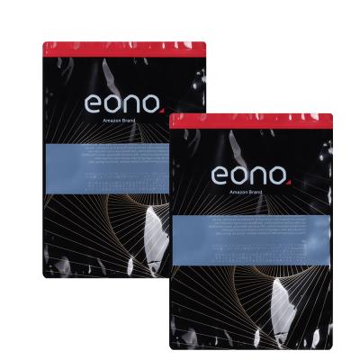 China Product Packaging Glossy Black Color Plastic Product Sachet Packaging Bag Thick Material Packaging Bags for sale