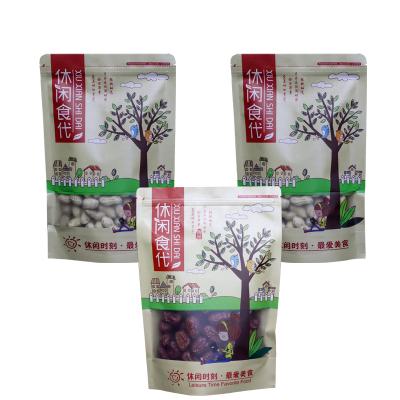 China Product packaging quality certification tape leisure food replacement kraft paper strict sealing self-supporting bag for sale