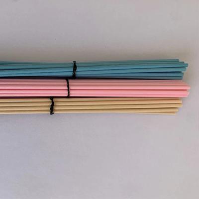 China Stocked Colored Scented Fiber Diffusion Rattan Stick 3mm Essential Oil Reed Stick for sale