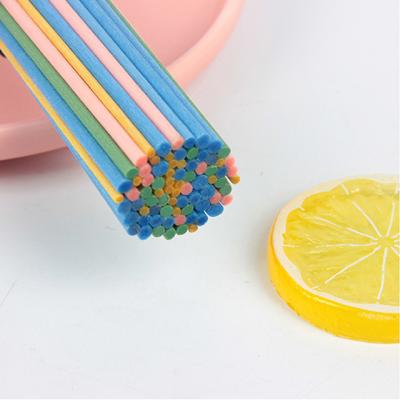 China Custom Size Colored Synthetic Fiber Stick Stocked Tubular Rattan Aromatherapy Stick for sale