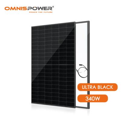 China 500w 1kw solar module ultra black solar panel solar energy item set 25 years warranty 158.75mmx158.75mm for sale