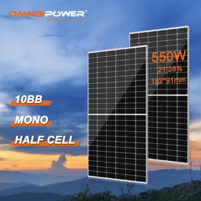 China Cheap 550 Watt Monocrystalline LG Placa Solar Panel 144 Cells PERC 10BB Factory Wholesale Price Monocrystalline PV Module For Home Use 182mmx182mm for sale