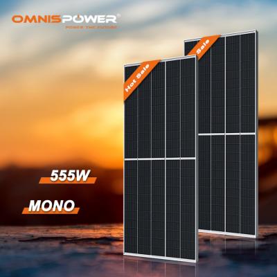 China Industrial price solar panel 555 watt solar panel with mono solar cell 555W solar panel main box waterproof glass frame for sale