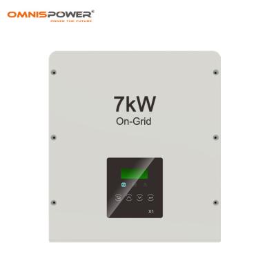 China Low Price 7KW Grid Tied Solar Inverter Single Phase 220/230/240VAC 7000 Watt With MPPT Tracker High Quality For On Grid System 450x401x190 for sale