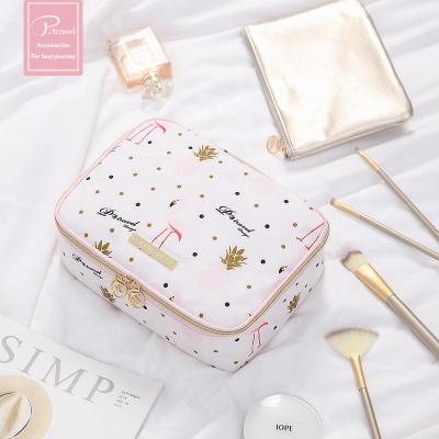 China Fashion Travel Bag Zipper Makeup Bag Polyester Makeup Brush Storage Bag Cosmetic Beauty for sale