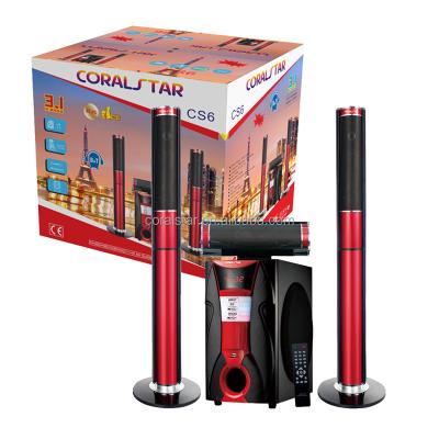 China Plastic Home Theater Speaker System Sound Bar For TV And Home Theater BT With TF Card OEM for sale