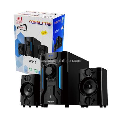 China USB/FM CORALSTAR factory direct 2.1 home theater subwoofer soundbar speaker for sale