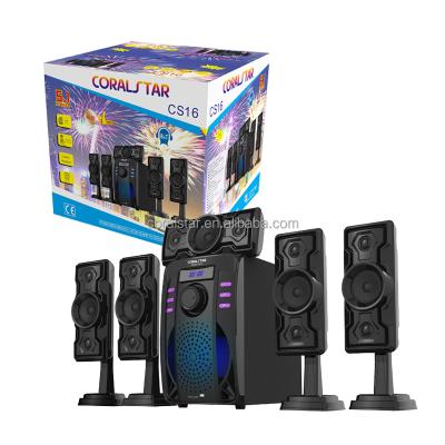 China Plastic Home Theater 5.1 Surround Sound 3D Speaker Surround Subwoofer 5.1 Home Theater HiFi Speaker for sale