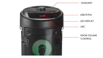 China Wireless mobile speaker 4 inch portable outdoor party speaker with led display for sale