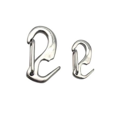 China Spring Open End Sail Snap Hook with Polished Finish Stainless Steel Construction for sale