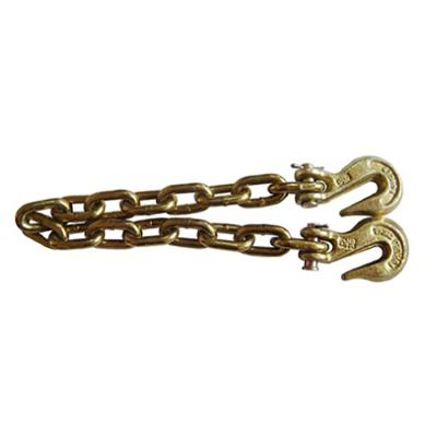 China Original Finish G43 Binder Steel Link Chain Clevis Grab Hook Binder Chain for sale