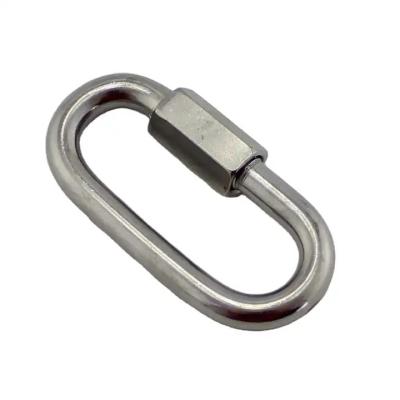 China 304/316 Stainless Steel Quick Link Carabiner Hooks Polished Finish for Connecting for sale