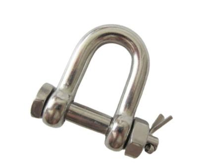 China Polished Finish OEM 304 316 Stainless Steel Us Bolt Type Chain Shackle D Shackle for sale