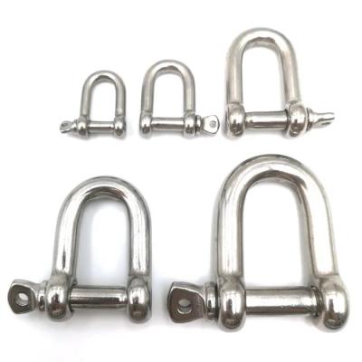 China Stainless Steel Screw Pin D Shackles for sale