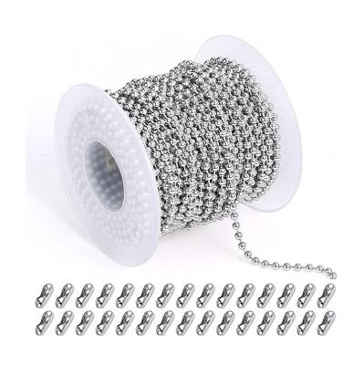 China Plain Finish Stainless Steel Ball Chain Bead Belt Chain for Jewelry Making Supplies for sale