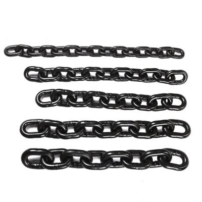 China G80 8mm Iron Chain for Hoist Blacken Lifting Chain Test Load 48kN Working Load Limit 2t for sale