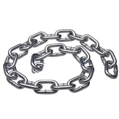 China High Strength Steel Link Chain 48kN Test Load Stainless Steel Welded Link Chain for sale