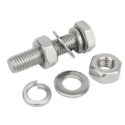 China Fully Threaded Hex Head Bolt and Nut Set for 316 M6 70mm Aluminum Fasteners Grade 8.8 for sale