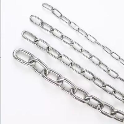 China Plain Finish SS 304 316 Din763 Din766 Stainless Steel Link Chain 2t Working Loadlimit for sale