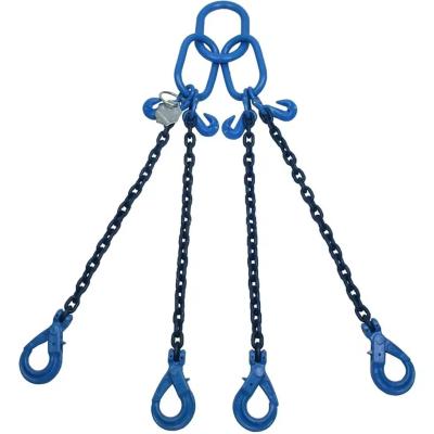 China Standard Blacken Finished Strong G80 Alloy Steel Lifting Chain Sling with Hook for sale