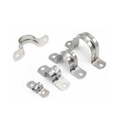 China Accessories Stainless Steel Plumbing Pipe Saddle Clip Brackets with Polish Finish for sale