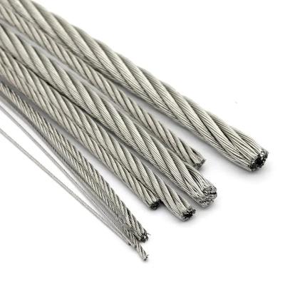 China 1/32'' 1/4'' 316 Stainless Steel Wire Rope with Steel Core of Strength Type 316 Steel for sale