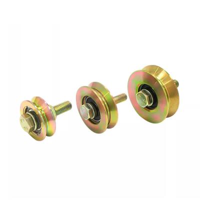 China Groove Shape Slide Door Wheels High Loading Capacity Galvanized Steel Wheel for sale