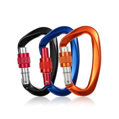 China Customized Locking Carabiner Clips for Heavy Industry Climbing and Hammock Safety Hook for sale