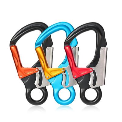 China Aluminum 35KN Auto Mountain Climbing Swivel Clip Snap Safety Hook Clip Hook for sale