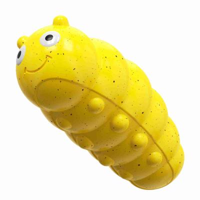 China Triple-thick Design & Built-in Squeaker Caterpillar Dog Toy for sale